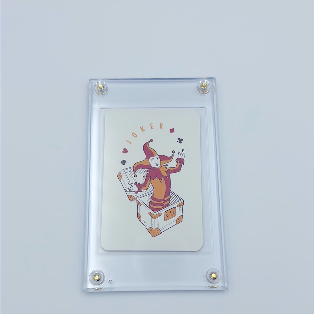 Authentic Louis Vuitton Monogram Joker Playing Card in Clear Case